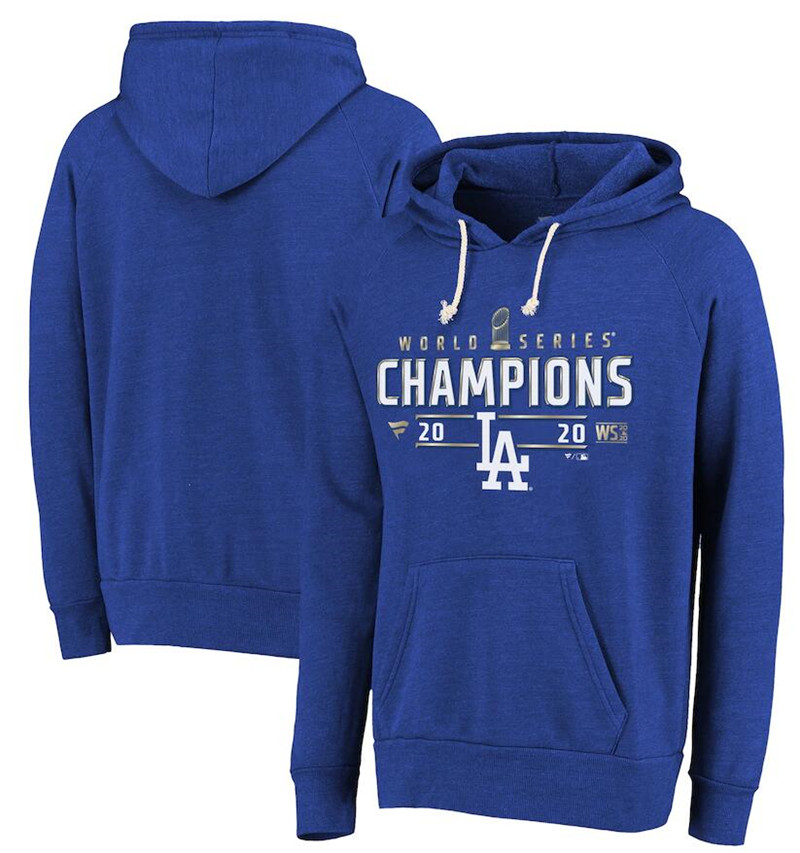 Men's Los Angeles Dodgers Fanatics Branded Royal 2020 World Series Champions Locker Room Pullover Hoodie