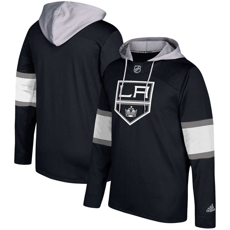 Men's Los Angeles Kings  Black Silver Jersey Pullover Hoodie