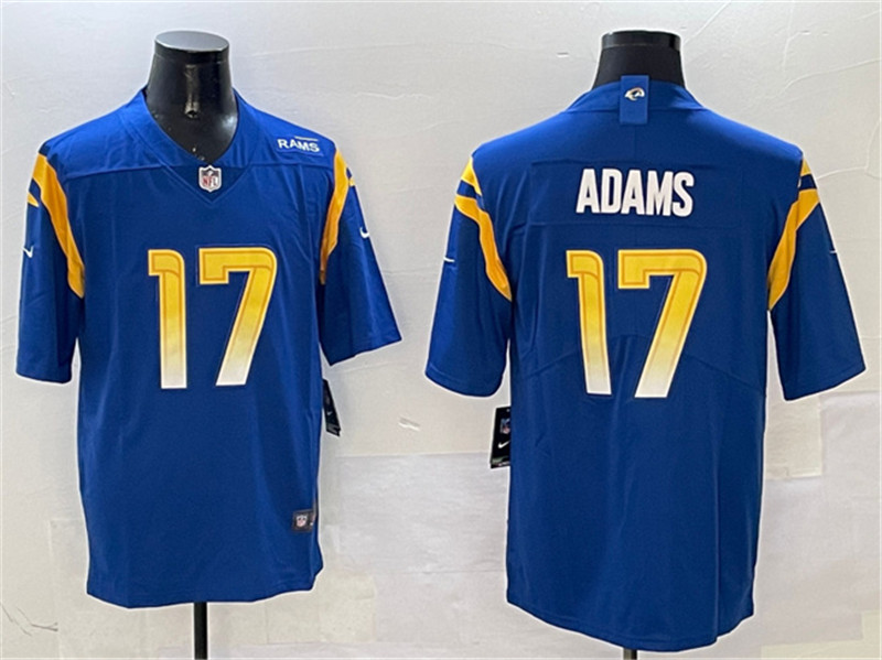 Men's Los Angeles Rams 17 Davante Adams Blue 2024 Vapor Untouchable Football Stitched Jersey