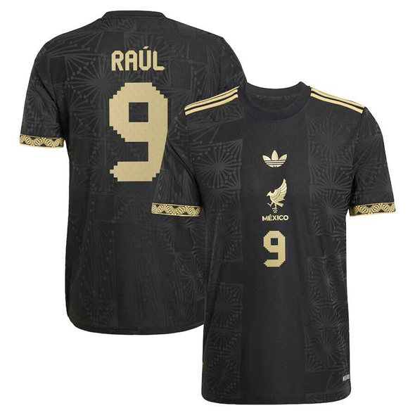 Men's Mexico 9 Raul Jimenez Black 2025 Soccer Jersey