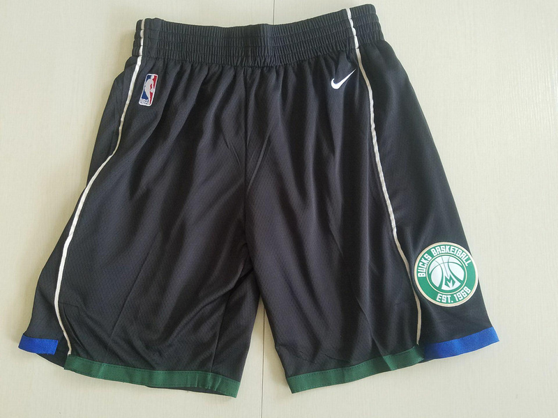 Men's Milwaukee Bucks  Black Icon Swingman Basketball Shorts