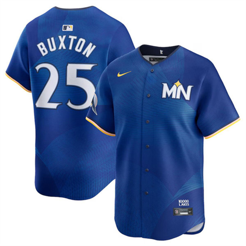 Men's Minnesota Twins 25 Byron Buxton Royal 2024 City Connect Limited Stitched Baseball Jersey