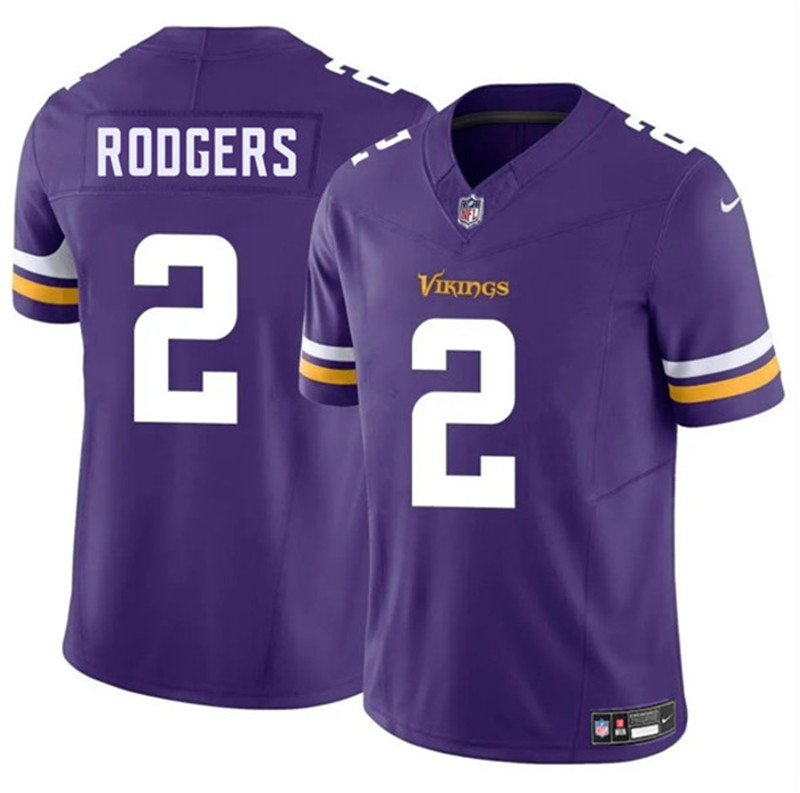 Men's Minnesota Vikings 2 Isaiah Rodgers Purple 2025 F.U.S.E. Vapor Limited Football Stitched Jersey