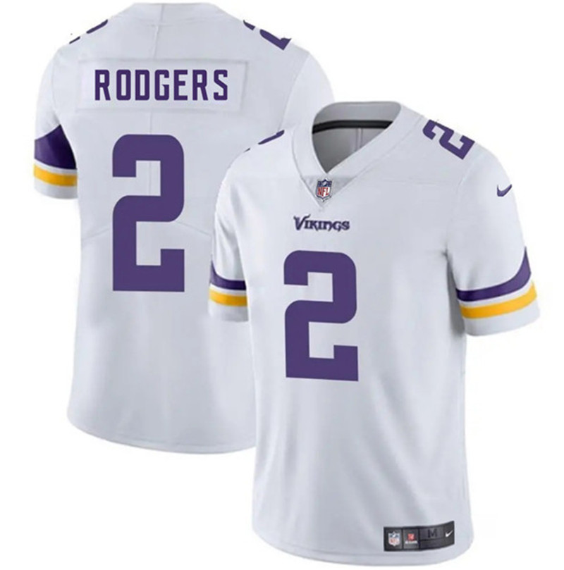 Men's Minnesota Vikings 2 Isaiah Rodgers White 2025 Vapor Limited Football Stitched Jersey