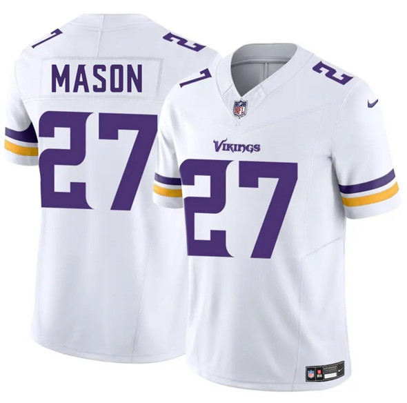 Men's Minnesota Vikings 27 Jordan Mason White 2025 F.U.S.E. Vapor Untouchable Limited Football Stitched Jersey