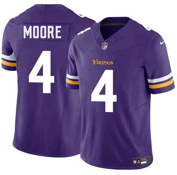 Men's Minnesota Vikings 4 Rondale Moore Purple 2025 F.U.S.E. Vapor Untouchable Limited Football Stitched Jersey