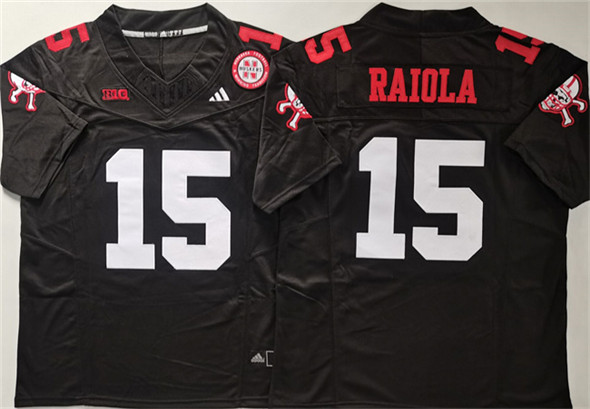 Men's Nebraska Cornhuskers 15 Dylan Raiola Black F.U.S.E. With Patch Vapor Limited Stitched Jersey