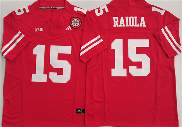 Men's Nebraska Cornhuskers 15 Dylan Raiola Red F.U.S.E. With Patch Vapor Limited Stitched Football Jersey