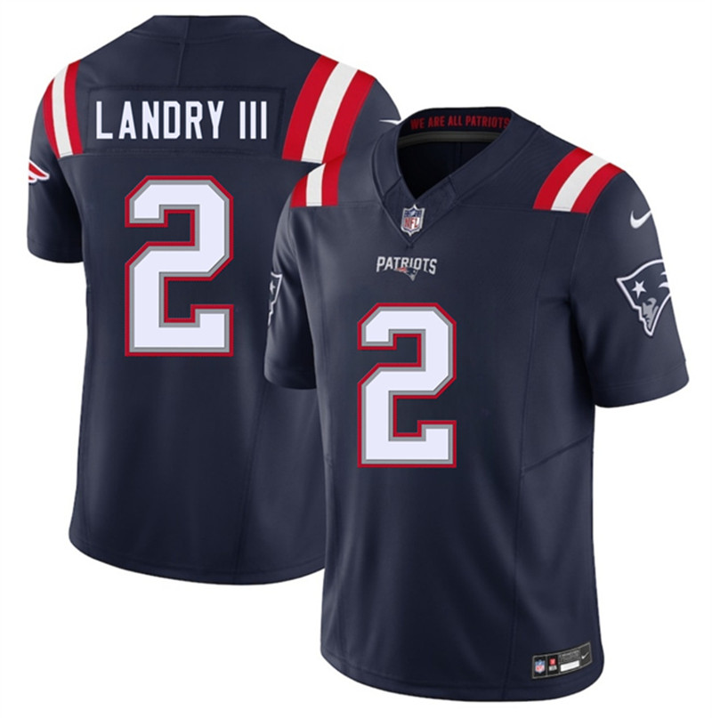 Men's New England Patriots 2 Harold Landry III Navy 2025 F.U.S.E. Vapor Limited Football Stitched Jersey