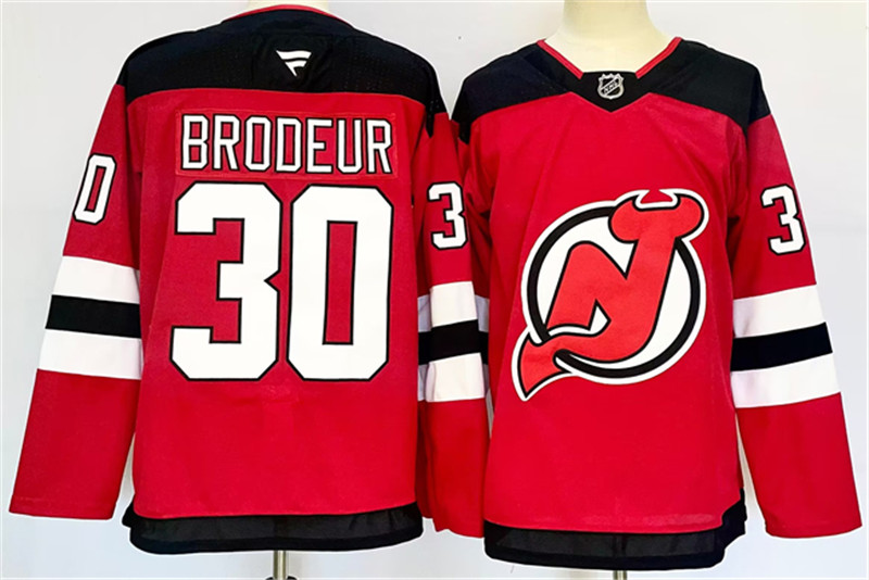 Men's New Jersey Devils 30 Martin Brodeur Red 2024 25 Home Stitched Hockey Jersey