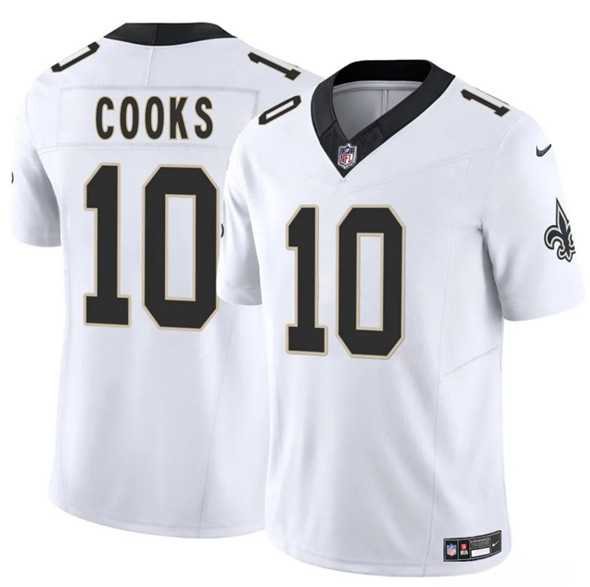 Men's New Orleans Saints 10 Brandin Cooks White 2025 F.U.S.E Vapor Limited Football Stitched Jersey