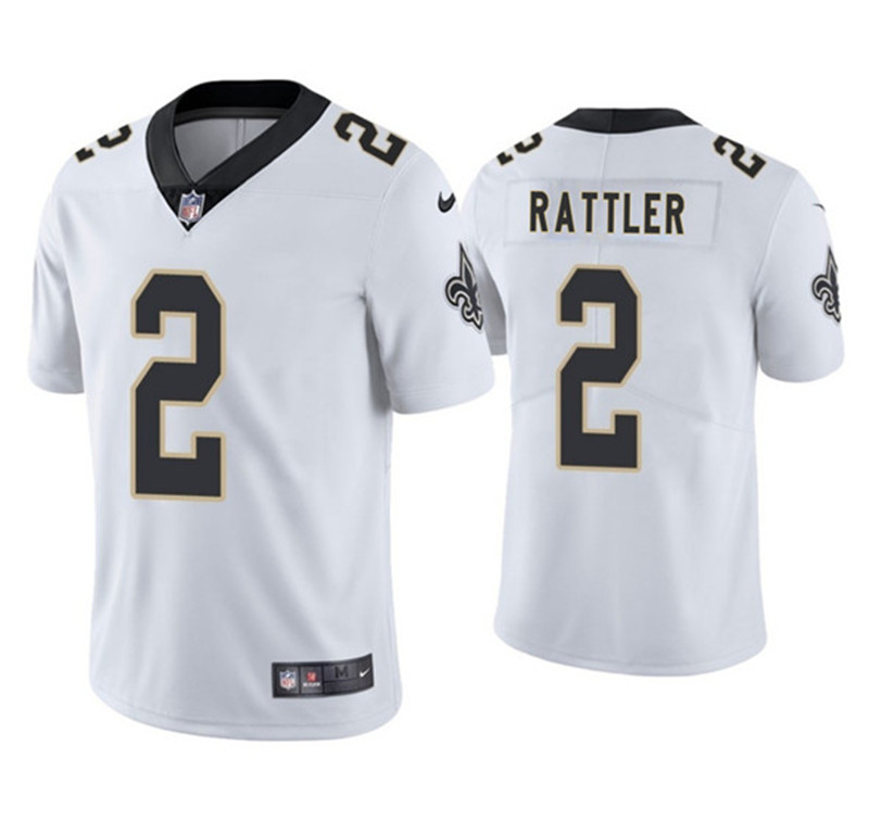 Men's New Orleans Saints 2 Spencer Rattler White 2025 Vapor Limited Football Stitched Jersey