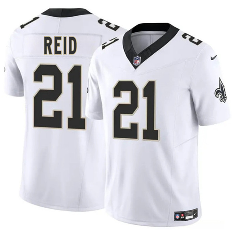 Men's New Orleans Saints 21 Justin Reid White 2025 F.U.S.E. Vapor Limited Football Stitched Jersey