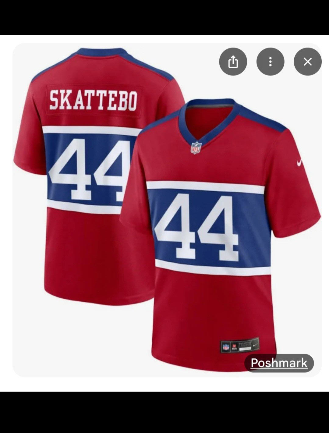 Men's New York Giants 44 Cam Skattebo Century Red Alternate Vapor Limited Football Stitched Jersey