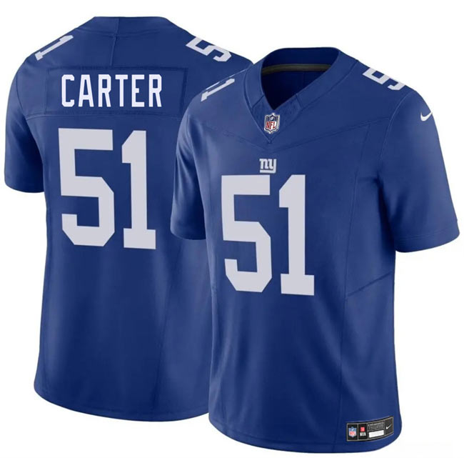Men's New York Giants 51 Abdul Carter Blue 2025 Draft F.U.S.E. Vapor Untouchable Limited Football Stitched Jersey