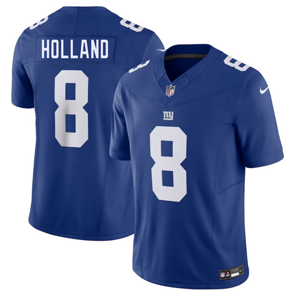 Men's New York Giants 8 Jevon Holland Blue 2025 F.U.S.E. Vapor Untouchable Limited Football Stitched Jersey