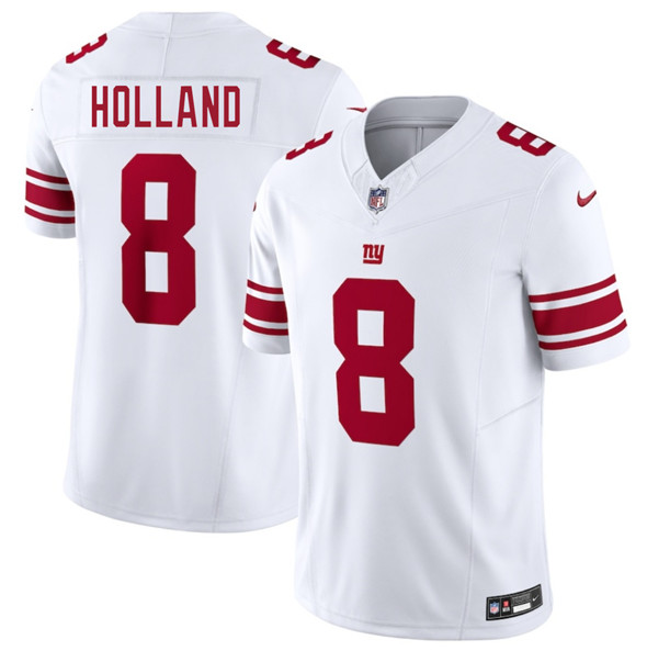 Men's New York Giants 8 Jevon Holland White 2025 F.U.S.E. Vapor Untouchable Limited Football Stitched Jersey