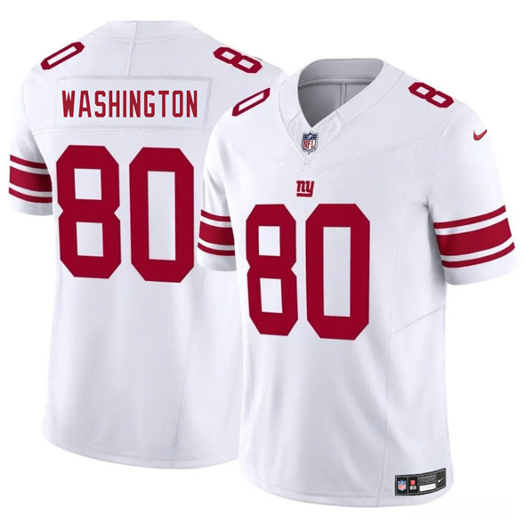 Men's New York Giants 80 Montrell Washington White 2025 F.U.S.E. Vapor Untouchable Limited Football Stitched Jersey