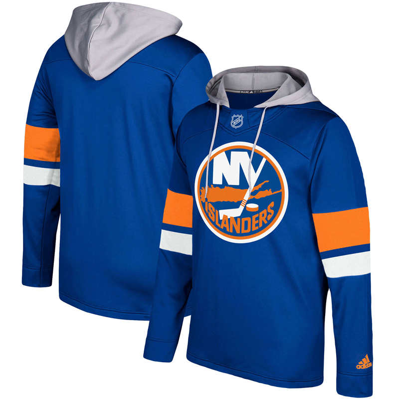 Men's New York Islanders  Navy Silver Jersey Pullover Hoodie