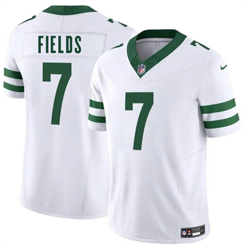 Men's New York Jets 7 Justin Fields White 2025 F.U.S.E. Vapor Untouchable Limited Football Stitched Jersey