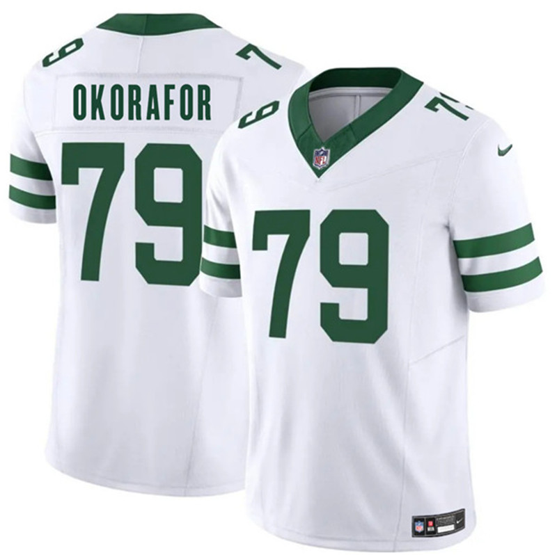 Men's New York Jets 79 Chukwuma Okorafor White 2025 F.U.S.E. Vapor Untouchable Limited Football Stitched Jersey
