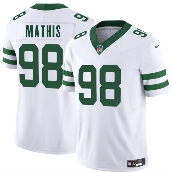 Men's New York Jets 98 Phidarian Mathis White 2025 F.U.S.E. Vapor Untouchable Limited Football Stitched Jersey