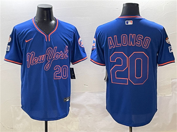 Men's New York Mets 20 Pete Alonso Royal 2025 Spring Training Stitched Baseball Jersey