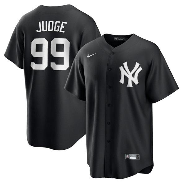 Men's New York Yankees 99 Aaron Judge Black Lights Out Limited Stitched Baseball Jersey