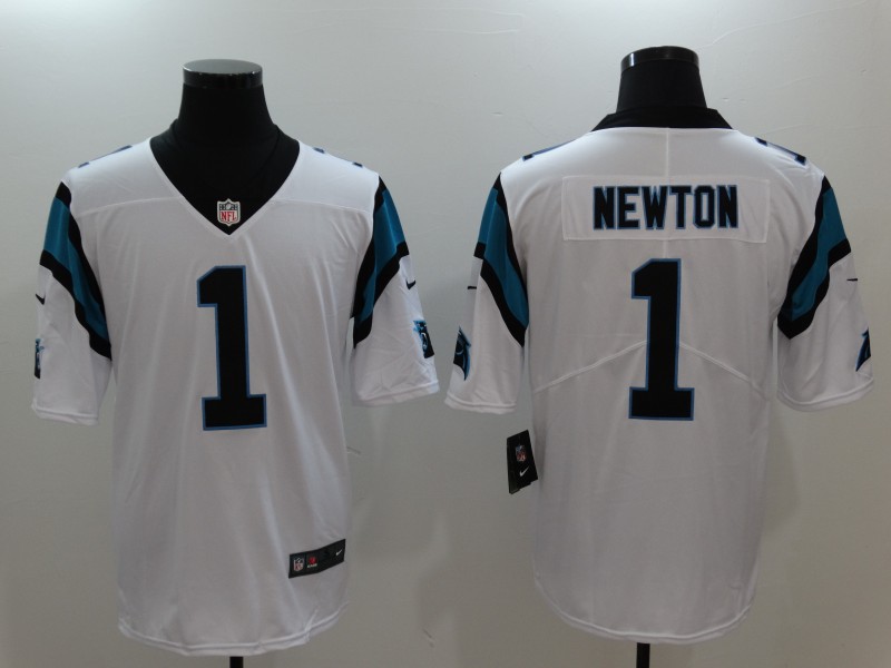 Men's  Carolina Panthers #1 Cam Newton White 2017 Vapor Untouchable Limited Stitched Jersey