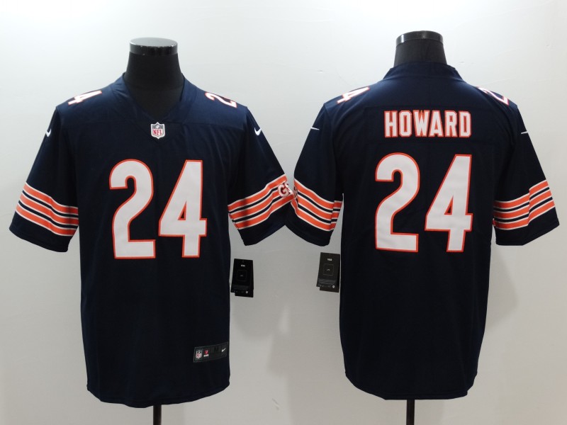 Men's  Chicago Bears #24 Jordan Howard Navy Blue 2017 Vapor Untouchable Limited Stitched Jersey