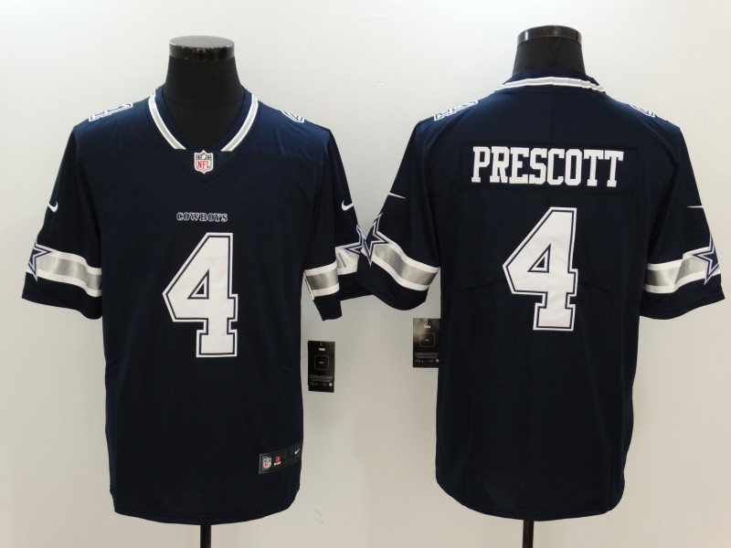 Men's  Dallas cowboys #4 Dak Prescott Blue 2017 Vapor Untouchable Limited Jersey