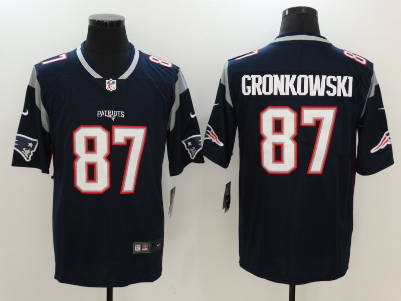 Men's  England Patriots #87 Rob Gronkowski Blue 2017 Vapor Untouchable Limited Stitched Jersey