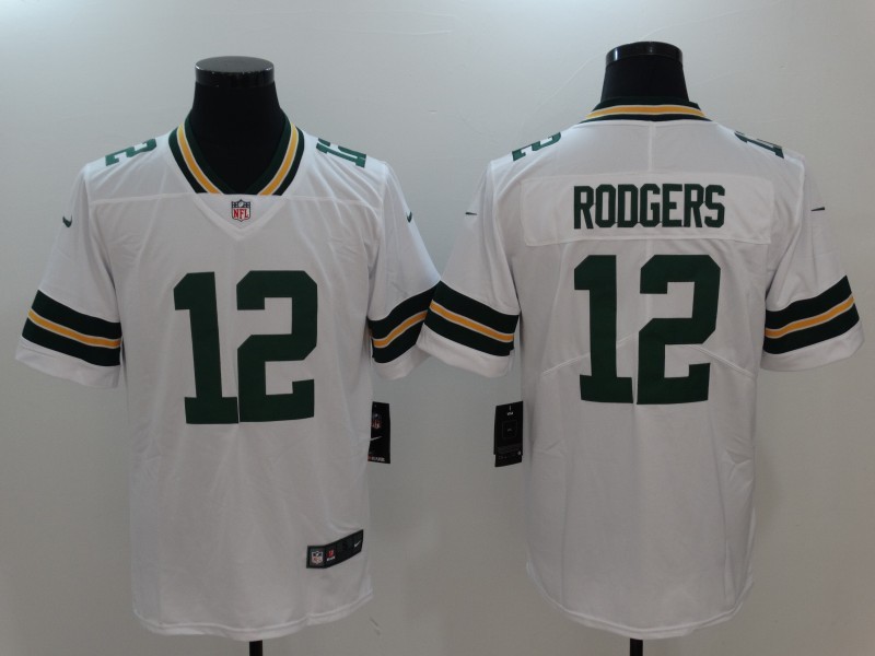 Men's  Green Bay Packers #12 Aaron Rodgers White 2017 Vapor Untouchable Limited Stitched Jersey