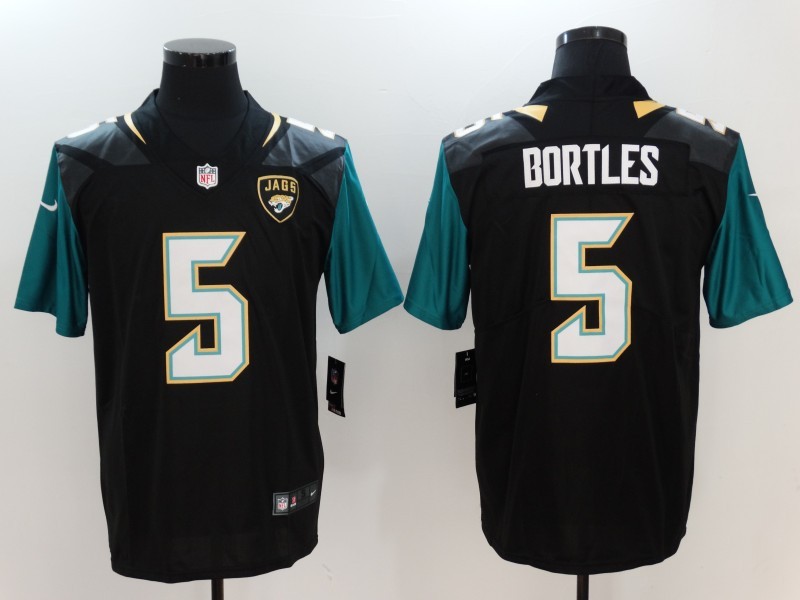 Men's  Jacksonville Jaguars #5 Blake Bortles Black 2017 Vapor Untouchable Limited Stitched Jersey