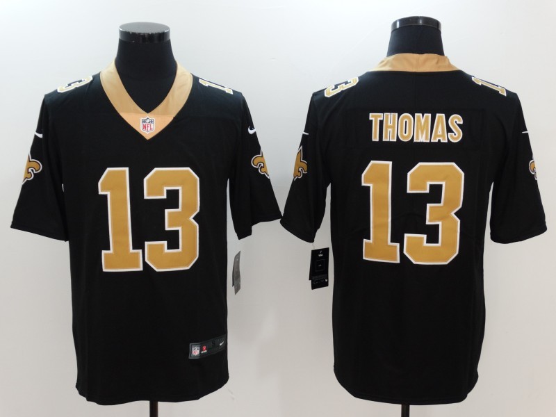 Men's  New Orleans Saints #13 De'Anthony Thomas Black 2017 Vapor Untouchable Limited Stitched Jersey