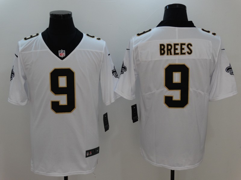 Men's  New Orleans Saints #9 Drew Brees White 2017 Vapor Untouchable Limited Stitched Jersey