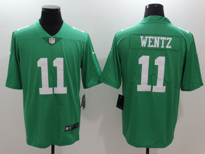 Men's  Philadelphia Eagles #11 Carson Wentz Green2017 Vapor Untouchable Limited Stitched Jerseys