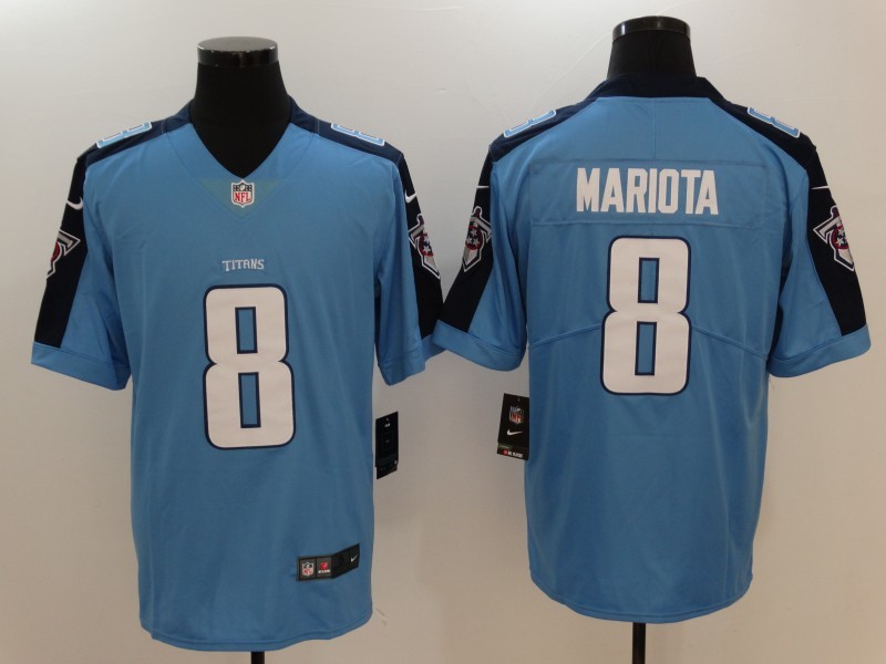 Men's  Tennessee Titans #8 Marcus Mariota Blue 2017 Vapor Untouchable Limited Stitched Jersey