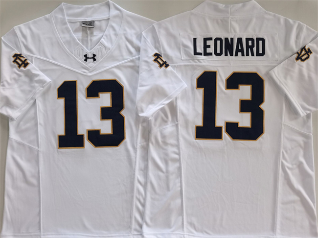 Men's Notre Dame Fighting Irish 13 Riley Leonard White 2024 F.U.S.E. Limited Stitched Jersey