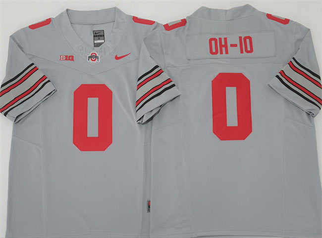 Men's Ohio State Buckeyes 0 OH IO Gray 2025 F.U.S.E. Limited Stitched Jersey