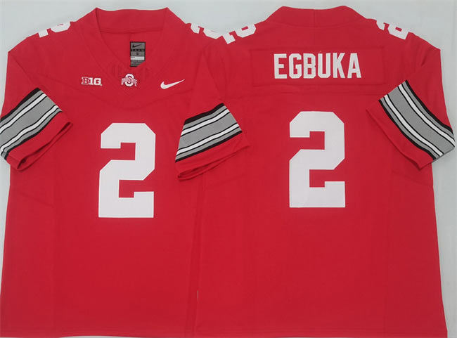 Men's Ohio State Buckeyes 2 Emeka Egbuka Red 2025 F.U.S.E. Limited Stitched Jersey