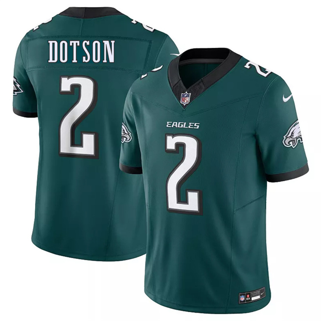 Men's Philadelphia Eagles 2 Jahan Dotson Green 2025 New F.U.S.E. Vapor Untouchable Limited Football Stitched Jersey