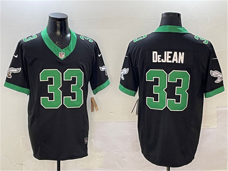 Men's Philadelphia Eagles 33 Cooper DeJean Black F.U.S.E Vapor Untouchable Limited Stitched Football Jersey