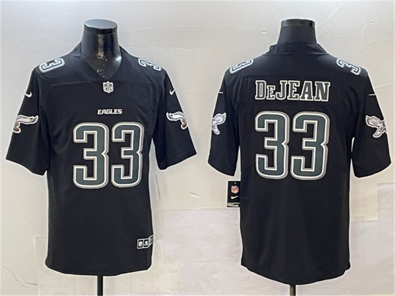 Men's Philadelphia Eagles 33 Cooper DeJean Black Fashion New Vapor Untouchable Limited Stitched Football Jersey