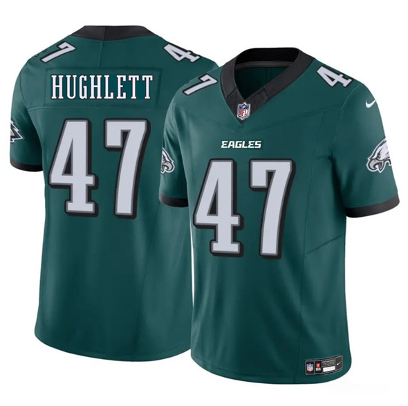 Men's Philadelphia Eagles 47 Charley Hughlett Green 2025 New F.U.S.E. Vapor Untouchable Limited Football Stitched Jersey