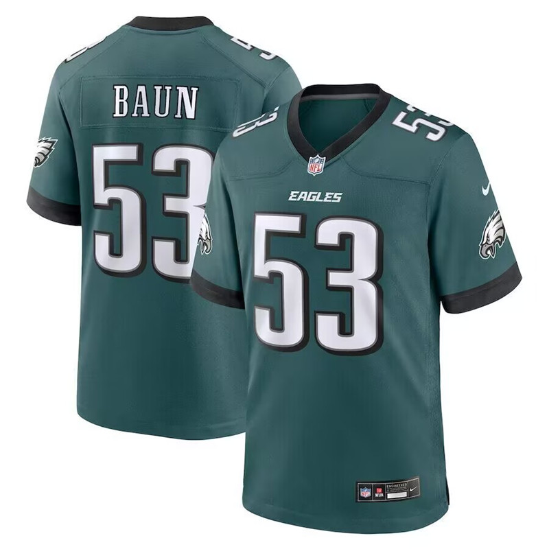 Men's Philadelphia Eagles 53 Zack Baun Green Vapor Limited Jersey