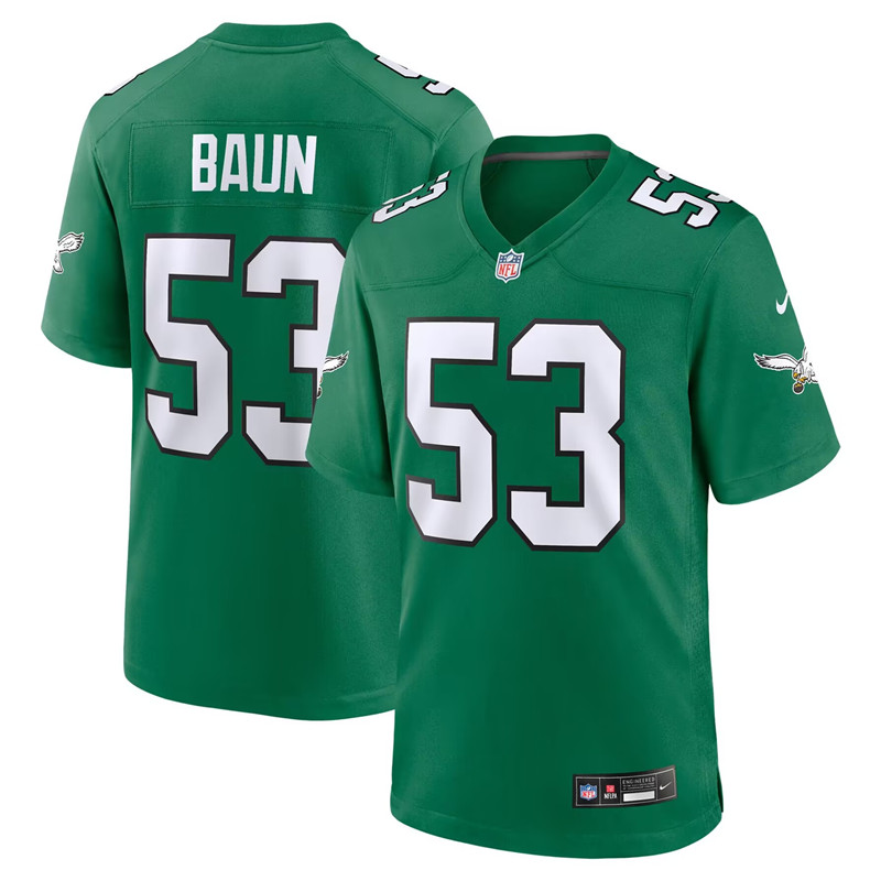 Men's Philadelphia Eagles 53 Zack Baun Kelly Green Vapor Limited Jersey