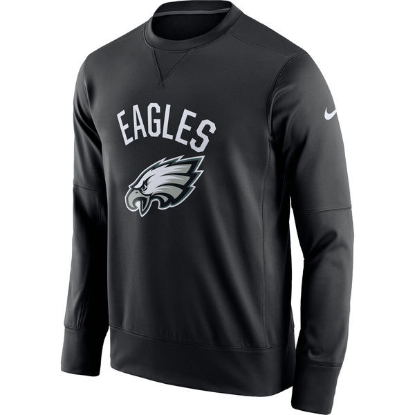 Men's Philadelphia Eagles  Black Sideline Circuit Performance Sweatshirt