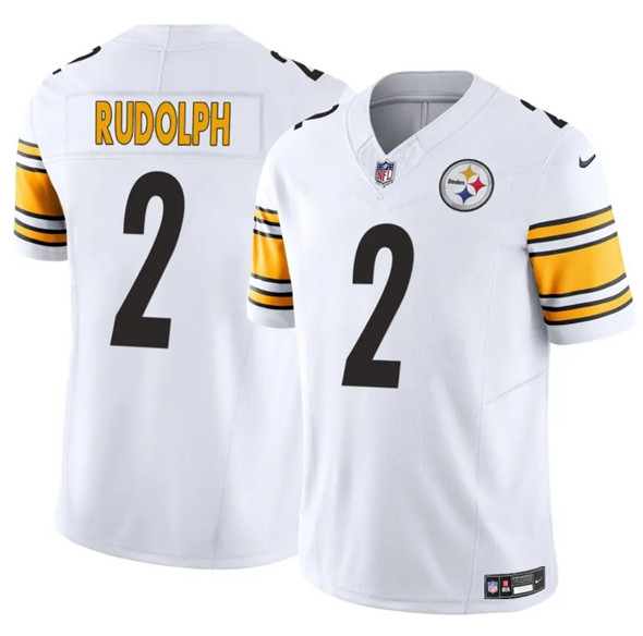 Men's Pittsburgh Steelers 2 Mason Rudolph White 2025 F.U.S.E. Vapor Untouchable Limited Football Stitched Jersey