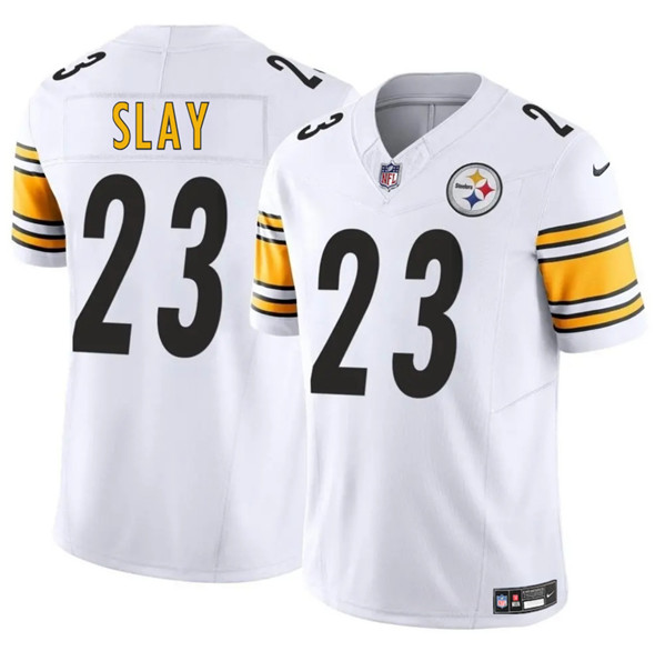 Men's Pittsburgh Steelers 23 Darius Slay Jr. White 2025 F.U.S.E. Vapor Untouchable Limited Football Stitched Jersey